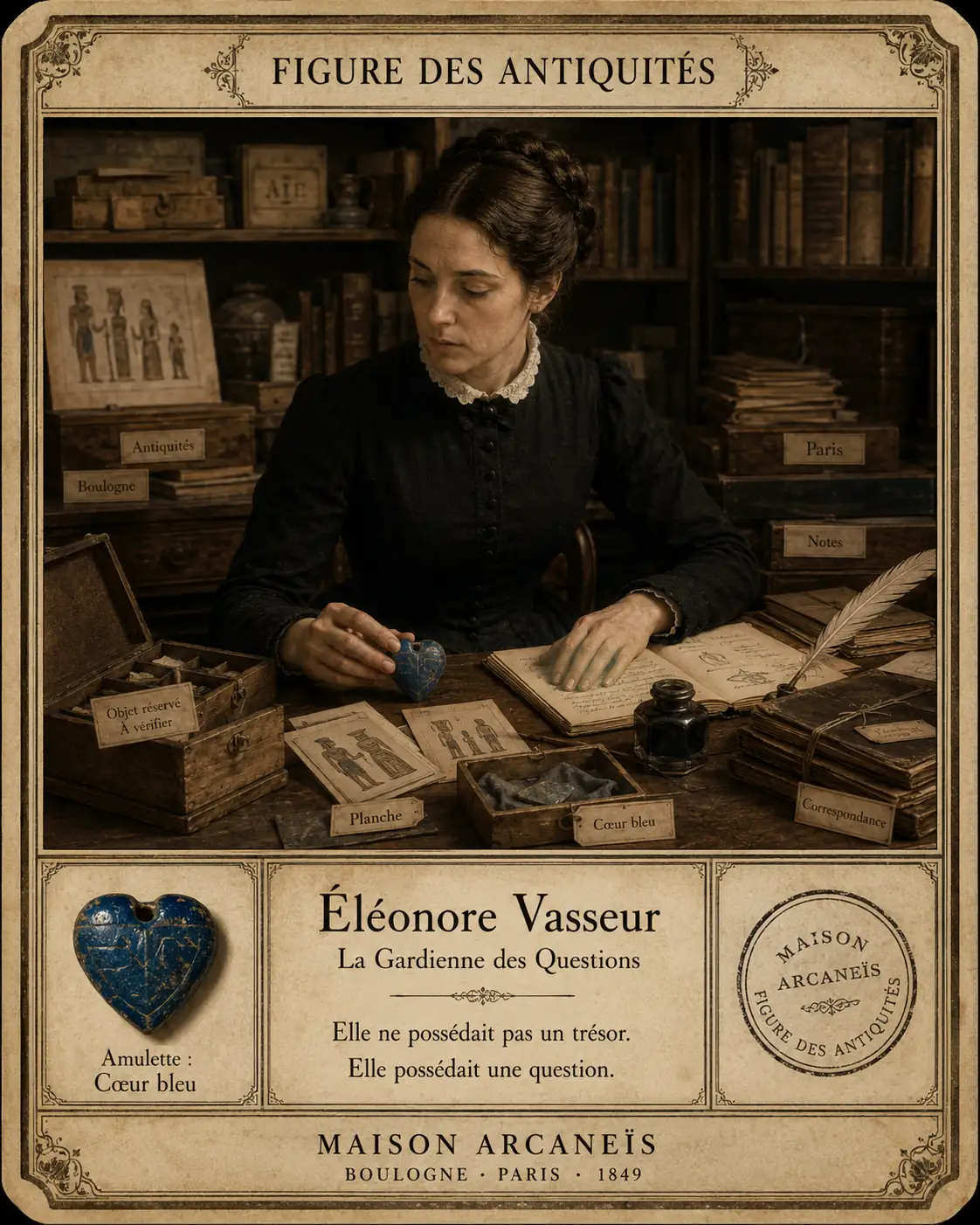 Éléonore Vasseur, figure d'archives Maison Arcaneïs