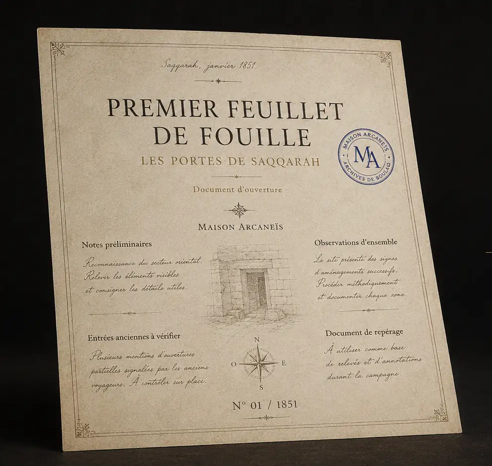 Première archive ouverte Maison Arcaneïs, support documentaire à observer et à résoudre en ligne